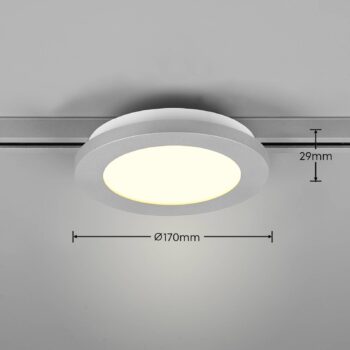 LED svetlo Camillus pre DUOline, titán, Ø 17 cm