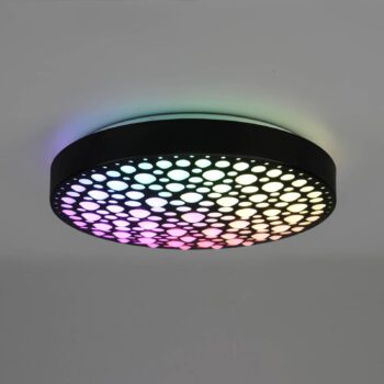 LED svetlo Chizu Ø 40,5 cm stmievateľné RGB čierna