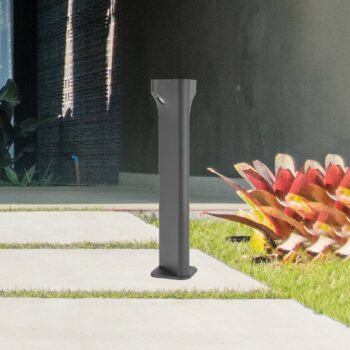 LED svetlo na chodník E356, grafitová farba, hliník, výška 50 cm