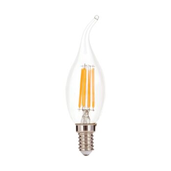 LED sviečka E14 4,5 W filament náraz vetra stmieva