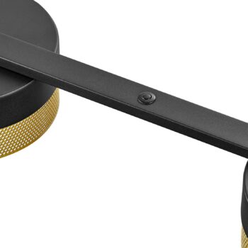 LED svietidlo Mesh 4-pl. stmievač, čierna/zlatá