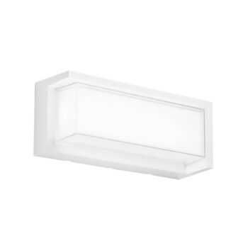 LED vonkajšie nástenné svietidlo BLOCK, biela, šírka 32 cm, plast, CCT