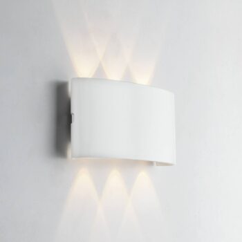 LED vonkajšie nástenné svietidlo Betle, biela, šírka 17 cm, kov, CCT