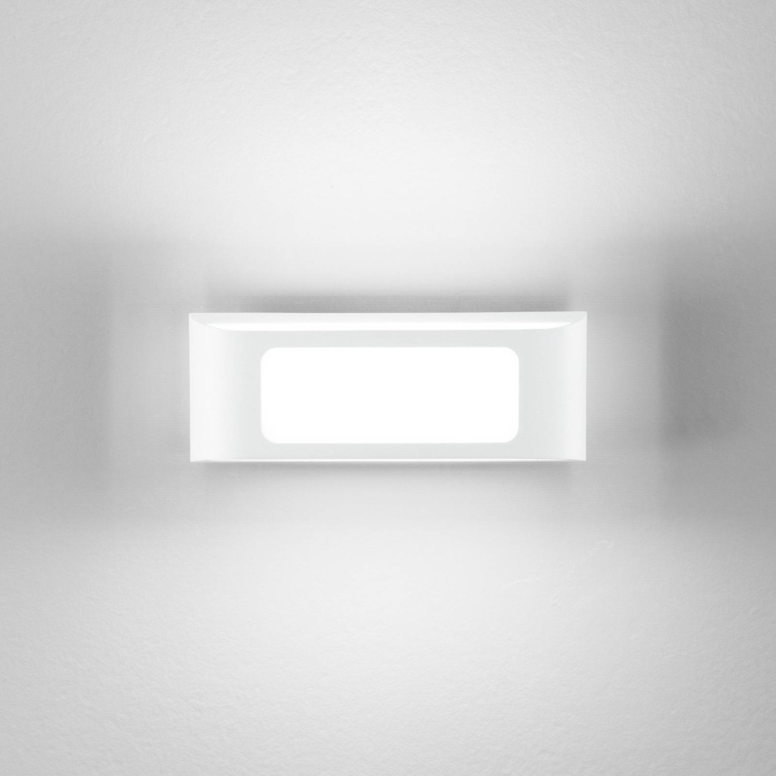 LED vonkajšie nástenné svietidlo DESERT, biela, šírka 25 cm, kov LED vonkajšie nástenné svietidlo DESERT, biela, šírka 25 cm, kov