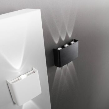 LED vonkajšie nástenné svietidlo KLEIN, čierna, šírka 16 cm, plast