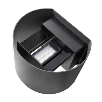 LED vonkajšie nástenné svietidlo Milda, antracitová farba, smer svietenia