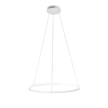 LED závesné svietidlo Axis, Ø 60 cm, biela, kov, CCT