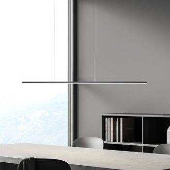 LED závesné svietidlo Bopp Baseline 2.0, čierna, dĺžka 119 cm