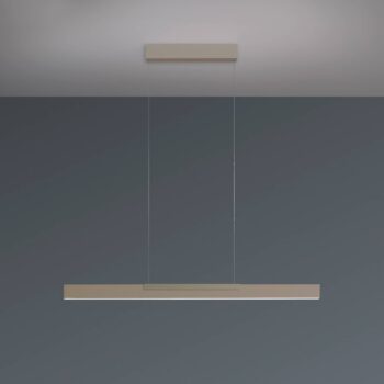LED závesné svietidlo Bopp Nano 2.0, dĺžka 100 cm, farba taupe, kov