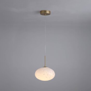 LED závesné svietidlo Confetti, Ø 25 cm, zlatá/biela, sklo