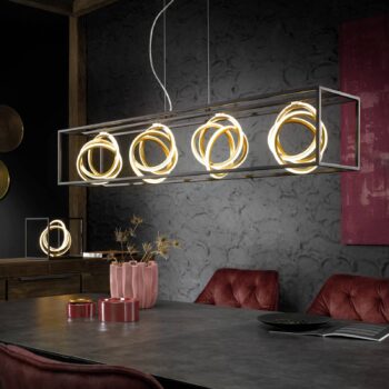 LED závesné svietidlo Gisi, CCT stmievateľné 4-pl.