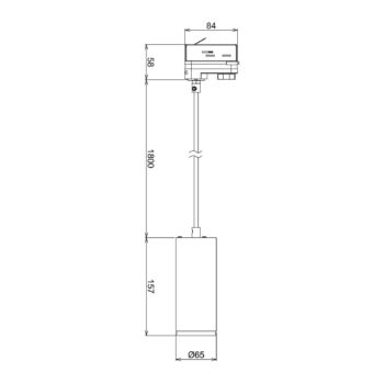LED závesné svietidlo Lucea 3-fázové 10 W čierne