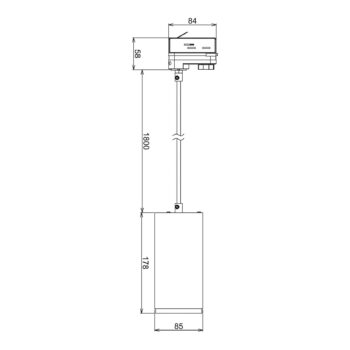 LED závesné svietidlo Lucea 3-fázové 20 W biele