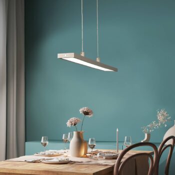 LED závesné svietidlo Marlo, piesková farba, dĺžka 90 cm, CCT, dotykový stmievač