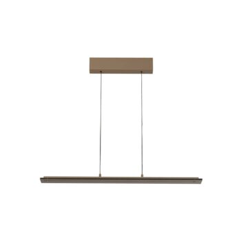 LED závesné svietidlo Torvi, greige/dymovo sivá, 88 cm, kov/sklo