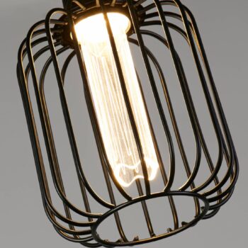 LED žiarovka Deco Cylinder E27 4,5W 2 700K čierne kovové struny