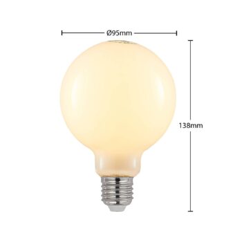LED žiarovka E27 4W 2700K G95 Globe stmievateľné opálové 3 ks