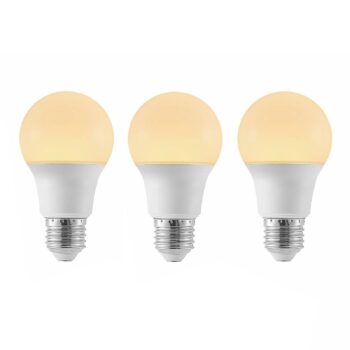 LED žiarovka E27 A60 4,9W 3 000K opálová sada 3 ks