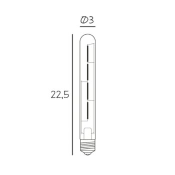 LED žiarovka Long Tube 225, E27, 3,5 W, 2 200 K, stmievateľné