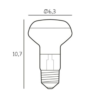LED žiarovka Reflector, E27, 5 W, 2 700 K, stmievateľné