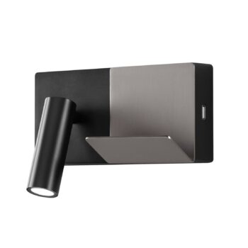 LEDS-C4 E-Lamp Mini LED nástenné svietidlo čierna/sivá