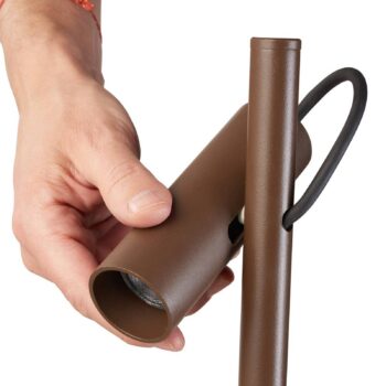 LEDS-C4 Juncus LED reflektor so zemným hrotom, hnedý, 3 000 K