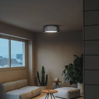 LEDS-C4 LED stropné svietidlo Gong, sivé, 2 700 K, Ø 61,2 cm