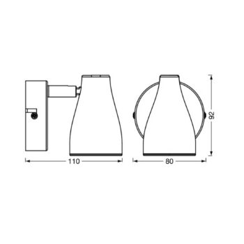 LEDVANCE Pear prídavné LED svetlo GU10 1-pl čierna