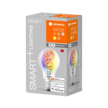 LEDVANCE SMART+ WiFi E27 4,5W Classic číra RGB 827