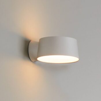 LOOM DESIGN LED nástenné svetlo Cookie, biele, hliník, Ø 15 cm