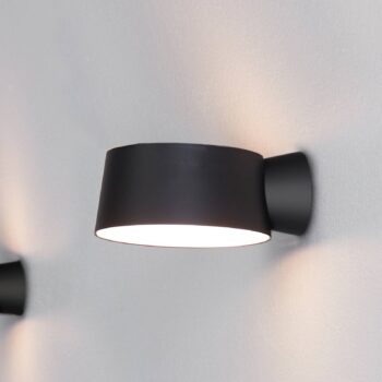 LOOM DESIGN LED nástenné svetlo Cookie čierne hliníkové Ø 15 cm