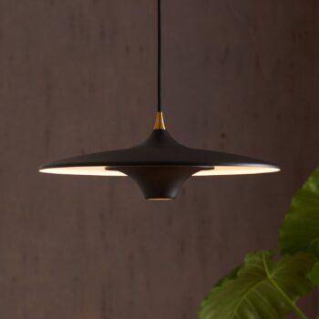 LOOM DESIGN LED závesné svietidlo Moja, Ø 42 cm, čierne