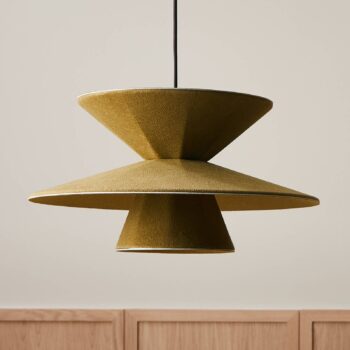 LOOM DESIGN LED závesné svietidlo Morphic, zelené, plsť, Ø 50 cm