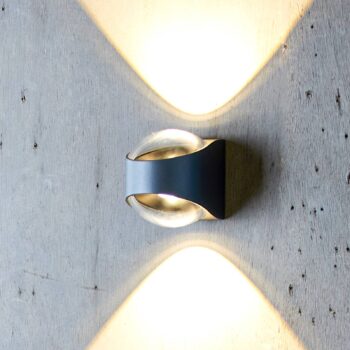 LOOM DESIGN Saga vonkajšie nástenné svietidlo up/down čierne