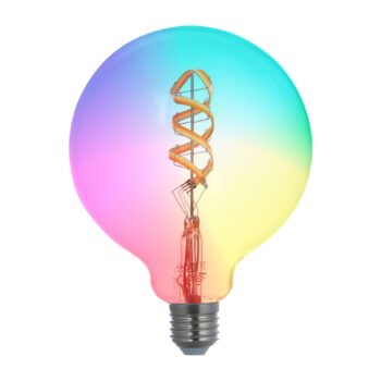 LUUMR Smart LED, E27, G125, 4 W, RGB, Tuya, WLAN, číra, CCT