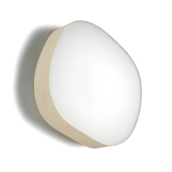 LZF Guijarro Large nástenné LED svetlo, slonovina