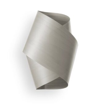 LZF nástenné svetlo Orbit, sivá, šírka 19 cm, drevo