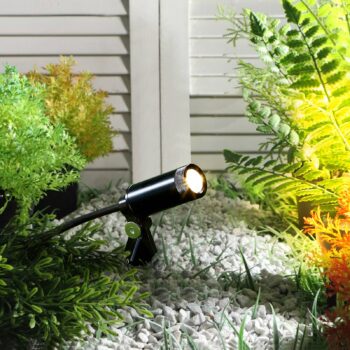 Lindby Heath LED svietidlo s hrotom, 4 ks čierna