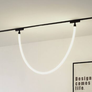 Lindby LED lanové svetlo Lumaro, dĺžka 150cm, textil, 48V