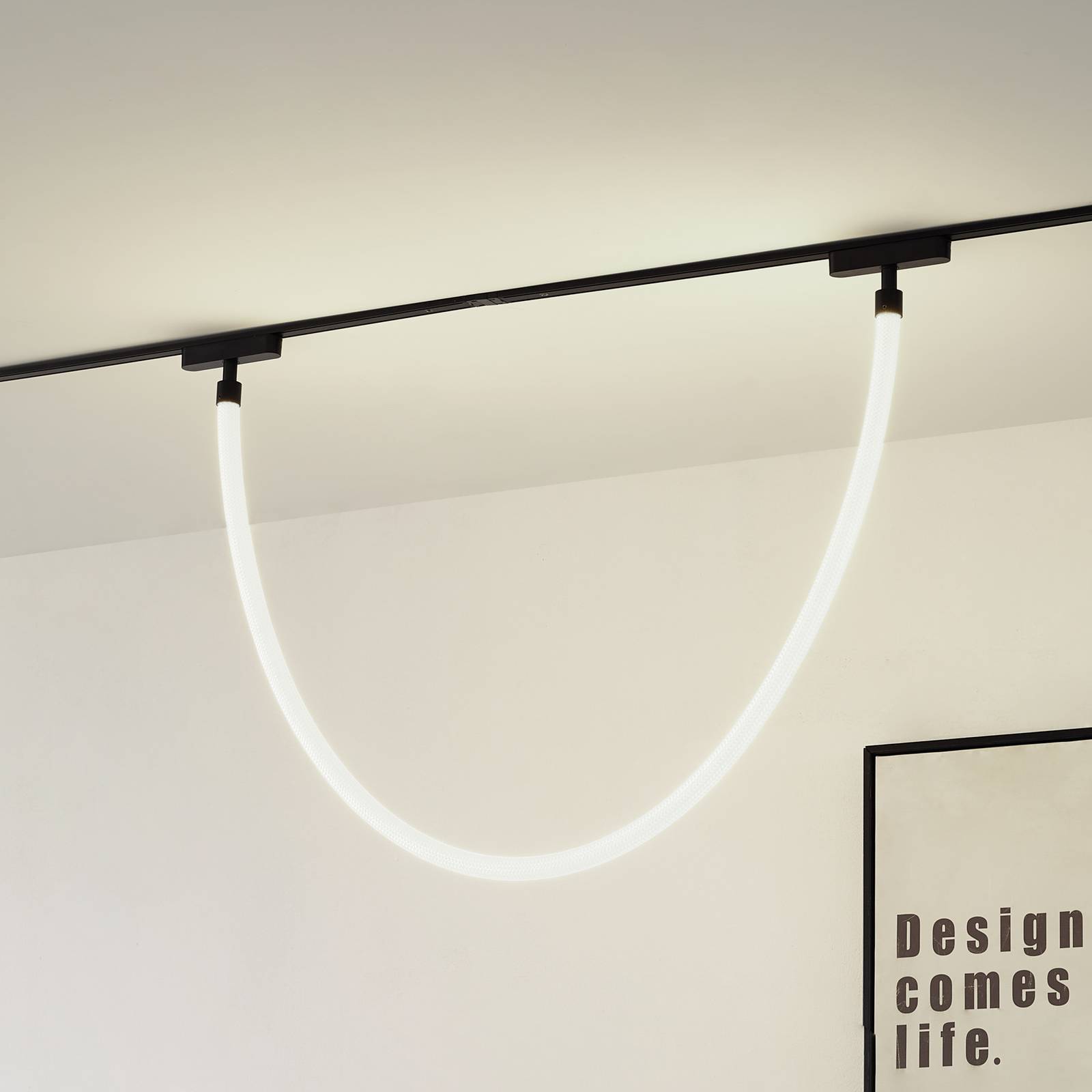 Lindby LED lanové svetlo Lumaro, dĺžka 150cm, textil, 48V Lindby LED lanové svetlo Lumaro, dĺžka 150cm, textil, 48V