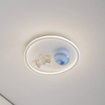 Lindby LED stropné svietidlo Kosmo, 40 cm, biela, kov, zem