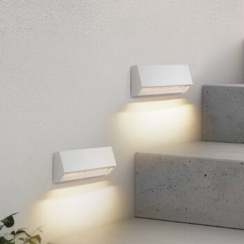 Lindby LED vonkajšie nástenné svietidlo Appeso, šírka 22 cm, sada 2 ks