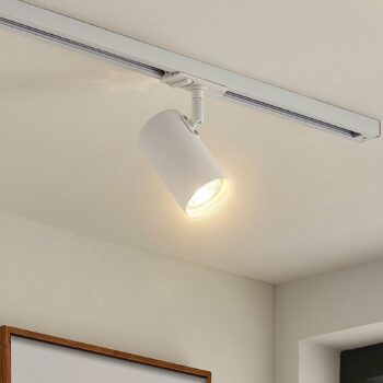 Lindby Lištový svietidlo Linaro, GU10, Ø 6 cm, biela, 1-fázové