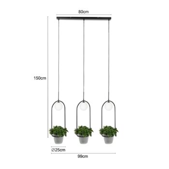Lindby Orna závesné svietidlo 3-pl. závesný košík