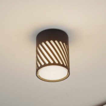 Lindby Vonkajšie stropné svietidlo Lurinda, 10,5 cm, čierne, hliník,