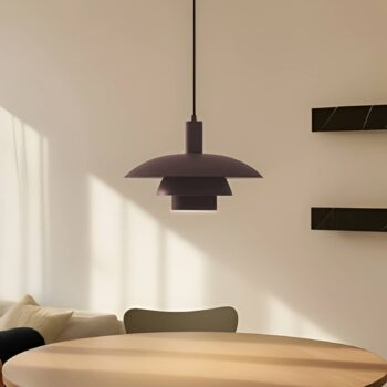 Lindby Závesné svietidlo Elorri, hnědá, kov, Ø 38 cm