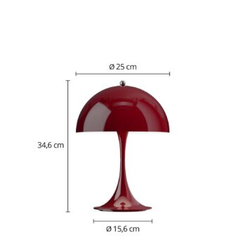 Louis Poulsen Akumulátorová lampa Panthella PORTABLE 250 bordová červená
