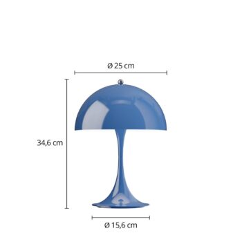 Louis Poulsen Akumulátorová lampa Panthella PORTABLE 250 indigovo modrá
