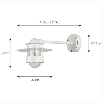 Louis Poulsen Albertslund nástenné 51,5 cm biele