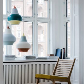 Louis Poulsen Cirque závesná lampa, červená, 38 cm